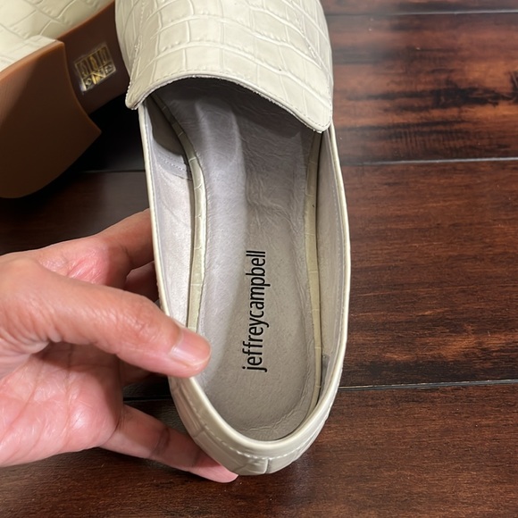Jeffrey Campbell Women's Marco Croc-Embossed Loafers size 11 Ivory Academia NWT - Picture 7 of 9